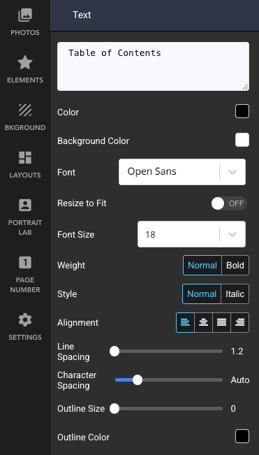 Grid tools in Memento Yearbook editor